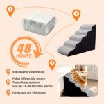 A.FATI Hundetreppe 5 Stufen – Haustiertreppen für Bett & Sofa bis 60 cm Höhe – Bild 8