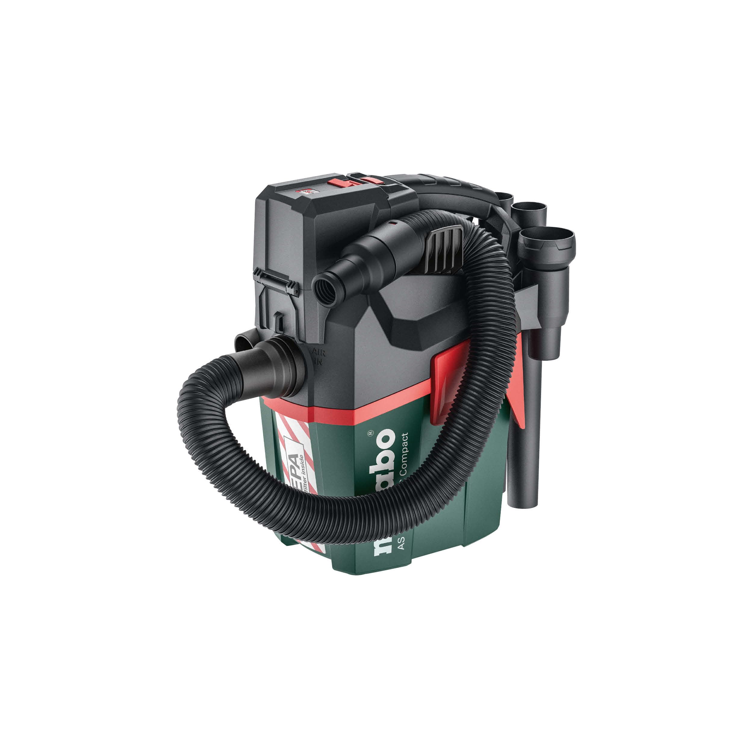 metabo Akku-Sauger AS 18 HEPA PC Compact – 18V Nass- & Trockensauger mit Blasfunktion