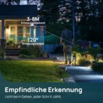 Linkind Solar Gartenleuchte StarRay 2er Pack mit Bewegungsmelder – 1000lm IP67 – Bild 6