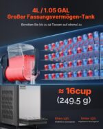 VEVOR Slusheis-Maschine 4L Edelstahl – Profi-Getränkefrostgerät für Gastronomie – Bild 4