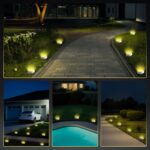 SLWOO 8er Set Solar Bodenleuchten – IP65 Warmweiss Gartenbeleuchtung für Aussen – Bild 6
