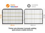 Yaheetech Welpenlaufstall 6er Set – Sicheres Gehege 80x60 cm für Innen & Außen – Bild 5