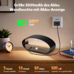 SNADER Akku Wandleuchte mit Bewegungsmelder & Fernbedienung – 600 LM, dimmbar, 3 Farbtemperaturen + 15 RGB-Farben – Bild 5