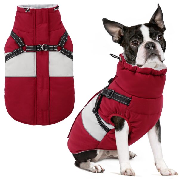 AOFITEE Hundemantel Winter für Mittelgrosse Hunde – Wasserdicht & Winddicht mit Fleece
