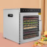 Bathrena 10-Fach Obsttrockner 800W – Digitaler Lebensmittel-Dehydrator mit Edelstahlgehäuse – Bild 2
