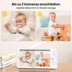 ieGeek 2K Babyphone mit 2 Kameras & 5" Display – WLAN Nachtsicht & Bewegungserkennung – Bild 4