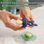 haakaa Fruchtsauger & Mini-Gefrierform – Beikost-Set für Babys ab 4 Monaten (Dunkel Blau) – Bild 5