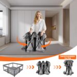 Faltbarer Baby Laufstall 127x127 cm mit Matte – Sicherer Playpen für drinnen & draußen – Bild 4