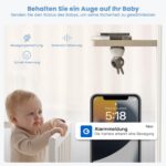 ieGeek Babyphone 2K 5" WLAN PTZ 360° – HD Nachtsicht mit App-Steuerung für Eltern – Bild 6