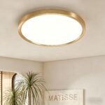 JDONG LED Deckenleuchte Gold Ø30cm – 24W Neutralweiss für alle Räume