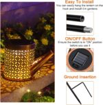 Kizozo Solar Gießkanne mit 60 LED Lichterkette – IP65 Gartenleuchte warmweiss – Bild 3