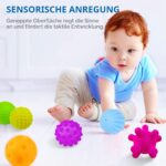 ROHSCE 6er Set Babys Sensorbälle mit Strukturen – Motorische Entwicklung & Taktile Stimulation – Bild 7