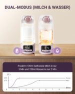 Comfyer BW02 Tragbarer Flaschenwärmer 500 ml mit Sterilisator – 16000 mAh Akku für unterwegs – Bild 5