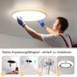 MoonYard LED Deckenleuchte Ø60cm 60W 6500lm – Dimmbar mit Fernbedienung für moderne Wohnräume – Bild 7