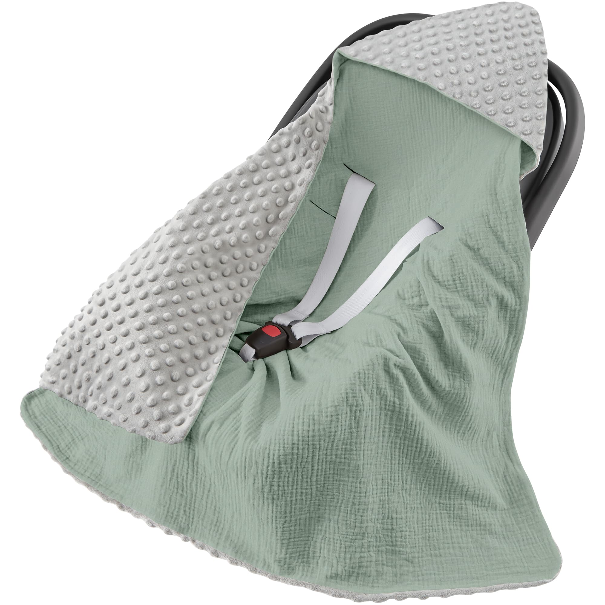 Susurration Babydecke 90x90 cm – Musselin-Baumwolle für Kinderwagen & Babyschale
