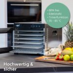 VITA5 Dörrautomat 650 W mit 6 Edelstahl Gittern – Profi-Dörrgerät mit 24h Timer – Bild 6