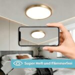 JDONG LED Deckenleuchte Gold Ø30cm – 24W Neutralweiss für alle Räume – Bild 4