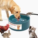 NAMSAN Beheizter Wassernapf 2.2L – Frostschutz Tränkebecken für Hunde & Katzen