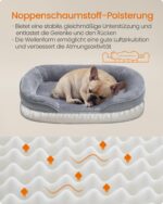 Feandrea Orthopädisches Hundebett 76x51 cm – Komfort für Mittelhunde mit Gelenkentlastung – Bild 3