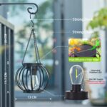 BUCASA Hängende Solarlampen 2er Set – IP65 Wasserdichte LED Laternen für Garten & Terrasse – Bild 3