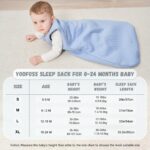 Yoofoss Winterschlafsack Baby 2.5 Tog 78cm (6-12 Monate) – Wärmender Babyschlafsack aus Baumwolle – Bild 5