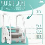 WOLKENGLÜCK® Tritthocker Kinder 3 Stufen – Rutschfester Kinderhocker für Bad & Küche – Bild 6