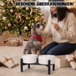 Erhöhter Hundenapf Set PTOBER – Doppelnapf Keramik mit Edelstahlständer für kleine & mittlere Hunde – Bild 9