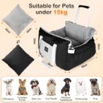 SIVEIS Hundeautositz für Hunde bis 15 kg – Sicherer Autositz mit Sicherheitsleine & waschbarem Bezug – Bild 4