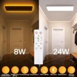 SNADER LED Panel Deckenleuchte 58x20cm, 24W Dimmbar mit Fernbedienung – Intelligente Deckenlampe für jeden Raum – Bild 3
