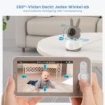 ieGeek Babyphone 2K 5" WLAN PTZ 360° – HD Nachtsicht mit App-Steuerung für Eltern – Bild 7