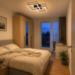 ZMH LED Deckenleuchte 47cm Schwarz – 24W Warmweiss für Wohnzimmer, Küche & Schlafzimmer – Bild 2