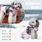 Oslueidy Winterjacke für Hunde – Wasserdichte Wärmejacke mit Reflektoren für kleine & mittelgrosse Hunde – Bild 3