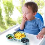 PandaEar 2er Silikonteller-Set mit Saugnapf & Babylöffel – BPA-freies Kindergeschirr für Babys – Bild 2