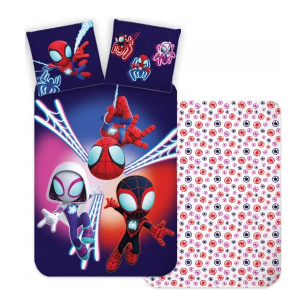 BrandMac Spidey Baby Bettwäsche Set 100x135 cm – Marvel Baumwolle für Babys