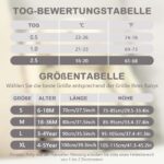 MIKAFEN Baby Schlafsack mit Füssen 2,5 Tog, Grösse 70 cm – Baumwolle für 6–18 Monate – Bild 6