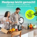 ProfiCook PC RK 1285 Reiskocher 3kg – 2-in-1 Rice Cooker mit Dampfgarer – Bild 6