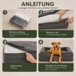 CORTES PETS Orthopädisches Hundebett 90 x 64 cm – Memory Foam & Gel für mittelgroße Hunde – Bild 9