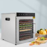 Bathrena 10-Fach Obsttrockner 800W – Digitaler Lebensmittel-Dehydrator mit Edelstahlgehäuse – Bild 4