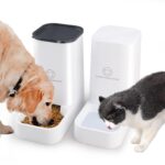 Pfloge® Automatischer Futterspender & Wasserspender Set – Stromloses Doppelsystem für Katzen & Hunde