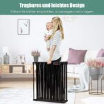 COSTWAY Kaminschutzgitter klappbar mit 8 Elementen – Sicherheitsgitter für Babys & Haustiere – Bild 6