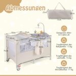 DREAMADE 4 in 1 Reisebett 120 x 60 cm mit Matratze – Beistellbett, Wickeltisch & Laufgitter ab Geburt – Bild 2