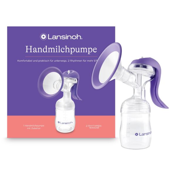 Lansinoh Handmilchpumpe mit 2-Rhythmen-Technologie – Mobiles Abpumpen für Mütter