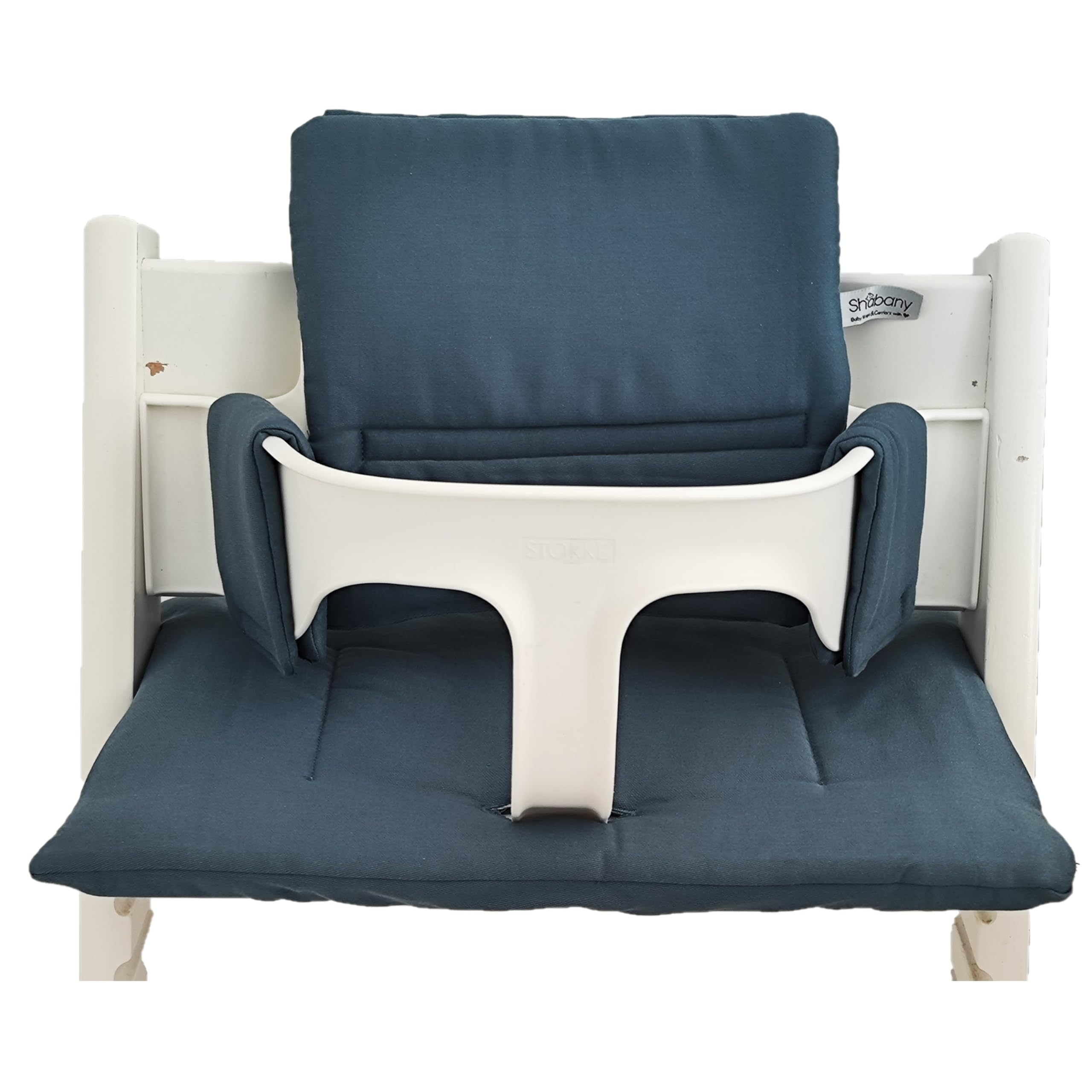 Shabany® Hochstuhl Sitzkissen 2-teilig 100% Bio Baumwolle – Stokke Tripp Trapp Auflage