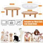 Lusifaco Keramik Katzennapf-Set erhöht mit Bambusständer – 2er Set für ergonomisches Fressen – Bild 3