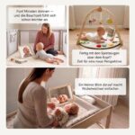 WOODEN TEETHER Baby Spiegel Montessori – Doppelseitiges Spielzeug für Neugeborene 0-12 Monate – Bild 5