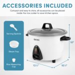 Aroma Housewares Reiskocher 20 Tassen – Topf-Design mit Dampfgarer für perfekte Ergebnisse – Bild 3