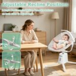 Zoicay Elektrische Babywippe mit 3 Modi & Fernbedienung – Bluetooth Steuerung für 0-9 Monate – Bild 7