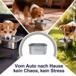 RYAKKA 3L Hundetrinknapf aus 304-Edelstahl – Anti-Schlabber mit Schwimmscheibe & rutschfester Basis – Bild 9