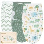 Yukkidds Pucksack 3er Pack – 100% Baumwolle Pucktuch für Neugeborene 0-3 Monate