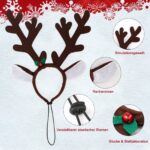 RANYPET Weihnachts-Geweih Stirnband Set für Hunde – Rentier-Kostüm Zubehör – Bild 3